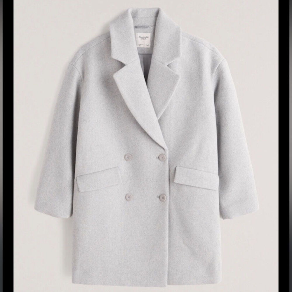 Abercrombie & Fitch wool-blend oversized dad coat
